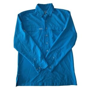 GameGuard Outdoors‎ Men's Blue Long Sleeve Fishing Shirt Size Small